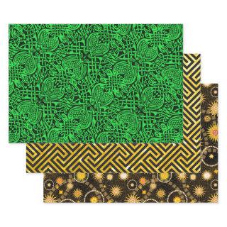 Celtic Bird Knotwork, Amber Meander and Tyson   Sheets