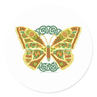 Celtic Butterfly Classic Round Sticker