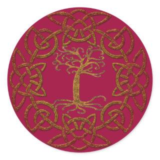 Celtic Circle Tree of Life Irish Collection Classic Round Sticker