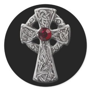 Celtic Cross Classic Round Sticker