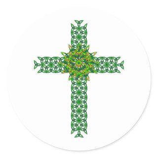 Celtic Cross Classic Round Sticker