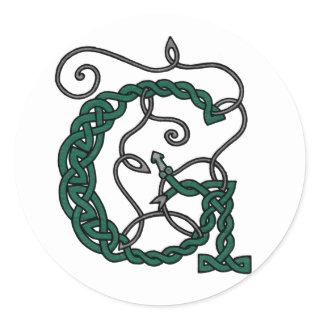 Celtic Letter G stickers