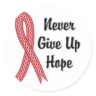 Celtic Never Give Up Hope AIDS Classic Round Sticker