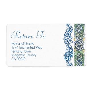 Celtic Watercolor Dragon Return Address Label