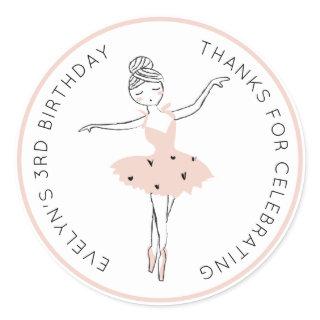 Center Stage Birthday Classic Round Sticker