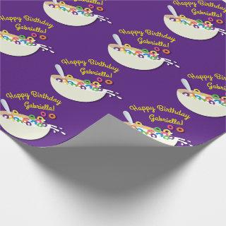 Cereal Bowl Kids Sleepover Birthday Party Cute