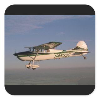 Cessna 170, 1953, Sonoma, CA_Classic Aviation Square Sticker