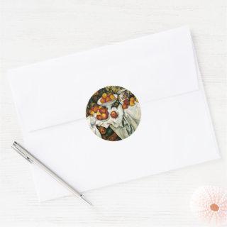 Cezanne - Apples and Oranges Classic Round Sticker