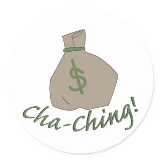 Cha-ching Bag Classic Round Sticker