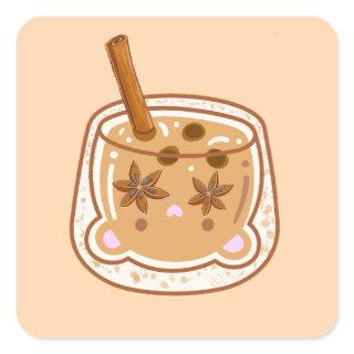 Chai Tea Square Sticker