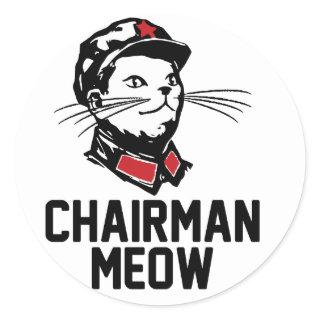 Chairman Meow (Mao) Design Classic Round Sticker