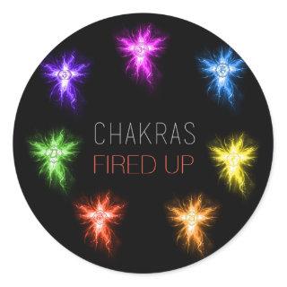 Chakras Fired Up  Classic Round Sticker