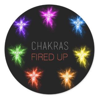 Chakras Fired Up  Classic Round Sticker