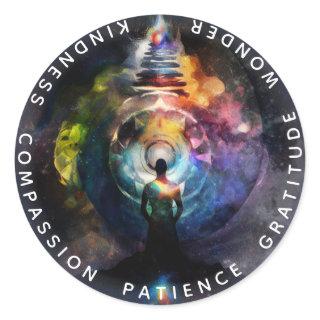 Chakras | Human Auras | Energy Healer Classic Round Sticker