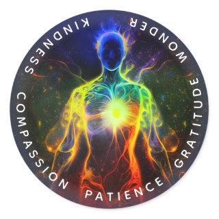 Chakras | Human Auras | Energy Healer Classic Round Sticker