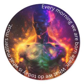 Chakras | Human Auras | Energy Healer  Classic Round Sticker