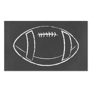chalk football rectangular sticker