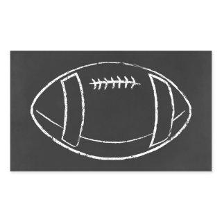 chalk football rectangular sticker