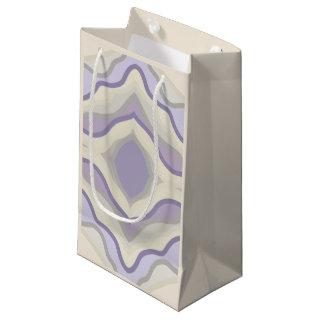 Chalk Gray Lavender Octagon Star Geometric Design Small Gift Bag