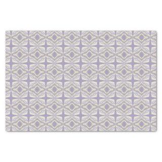 Chalk Gray Lavender Octagon Star Geometric Design Tissue Paper