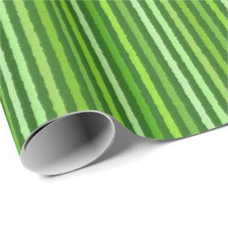 Chalk Stripes - Emerald and Lime Green