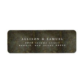 Chalkboard Gold Silver Stars Return Address Label
