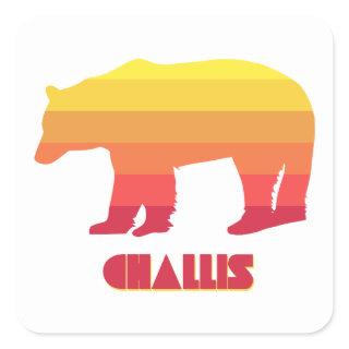 Challis Idaho Rainbow Bear Square Sticker