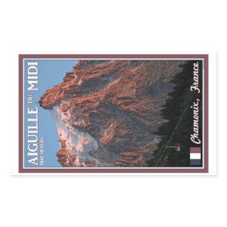 Chamonix - Aiguille du Midi Rectangular Sticker