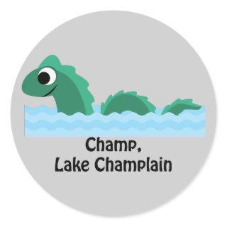 Champ, Lake Champlain Classic Round Sticker