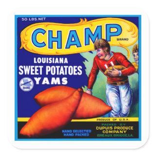 Champ Sweet Potatoes Square Sticker