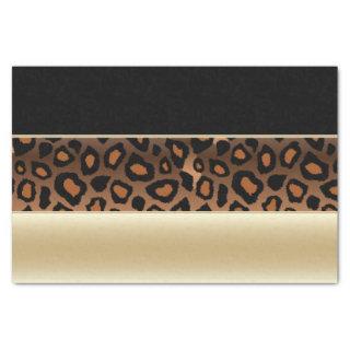 Champagne, Black and Jaguar Print Tissue Paper