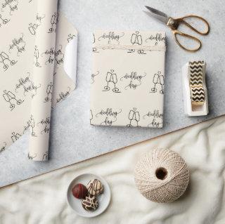 Champagne Glasses Happily Ever After Seamless