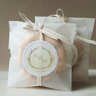 Champagne Watercolor Monogram Envelope Seal /Favor