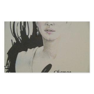 Change is Not a Spectator Sport Art Print Rectangular Sticker