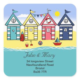 Change of Address sticker beach hut