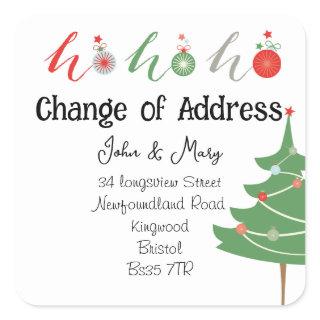 Change of Address sticker Christmas
