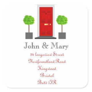 Change of Address sticker front door