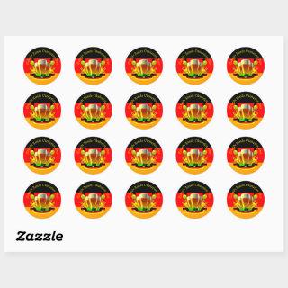 Change Text Year Octoberfest 20xx Beer Glasses Classic Round Sticker
