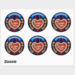 Change Year Octoberfest 20xx Ich Liebe Dich   Classic Round Sticker