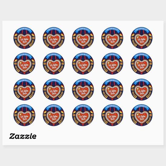 Change Year Octoberfest 20xx Ich Liebe Dich  Classic Round Sticker