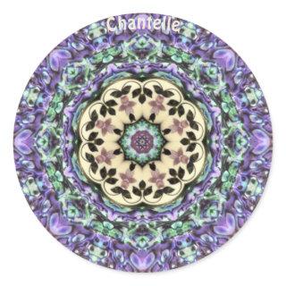 CHANTELLE ~ ABALONE ~ Paua Shell Kaleidoscope Classic Round Sticker