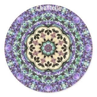 CHANTELLE ~ ABALONE ~ Paua Shell Kaleidoscope Classic Round Sticker