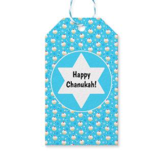 Chanukah Jelly Doughnuts Jewish Stars Snowflakes Gift Tags