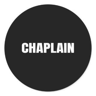 Chaplain Classic Round Sticker