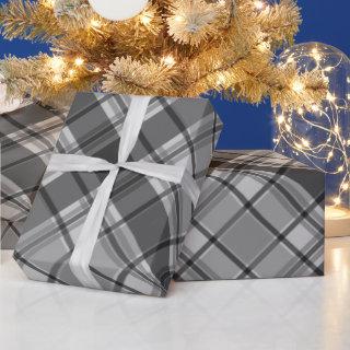 Charcoal and Light Gray Plaid