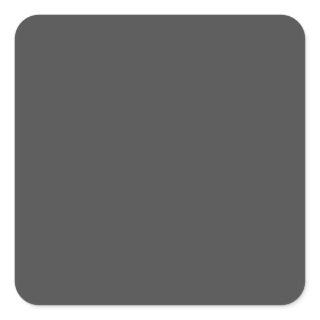 Charcoal Gray 434343 Color, Option to Add Image Square Sticker