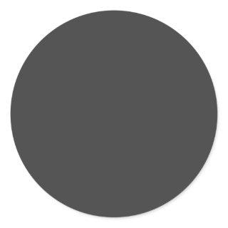 Charcoal Gray Classic Round Sticker