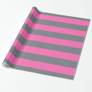Charcoal Gray, Hot Pink #2 XL Preppy Stripe 1X