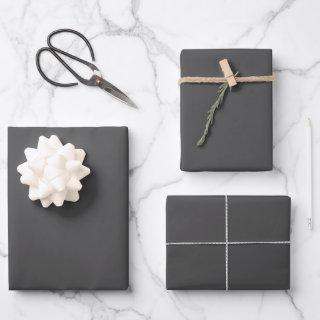 Charcoal Gray Solid Color | Classic | Elegant Wra  Sheets