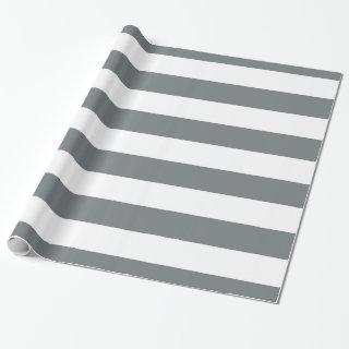 Charcoal Gray, White XL Stripes Pattern